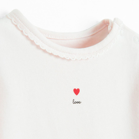 Боди с дълъг ръкав, цвят: Розов