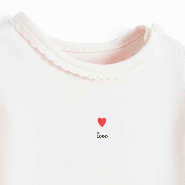 Боди с дълъг ръкав, цвят: Розов