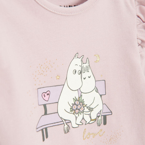 Боди с дълъг ръкав MOOMINS, цвят: Розов