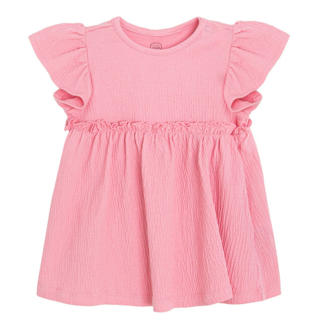 Рокля с къс ръкав, цвят: Розов