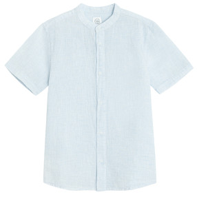 Риза с къс ръкав, цвят: Светло син