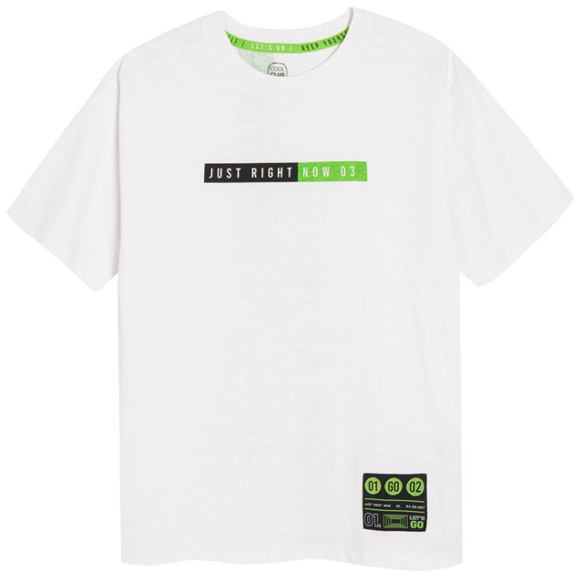 Тениска с къс ръкав, цвят: Бял