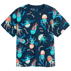 Тениска с къс ръкав, цвят: Син