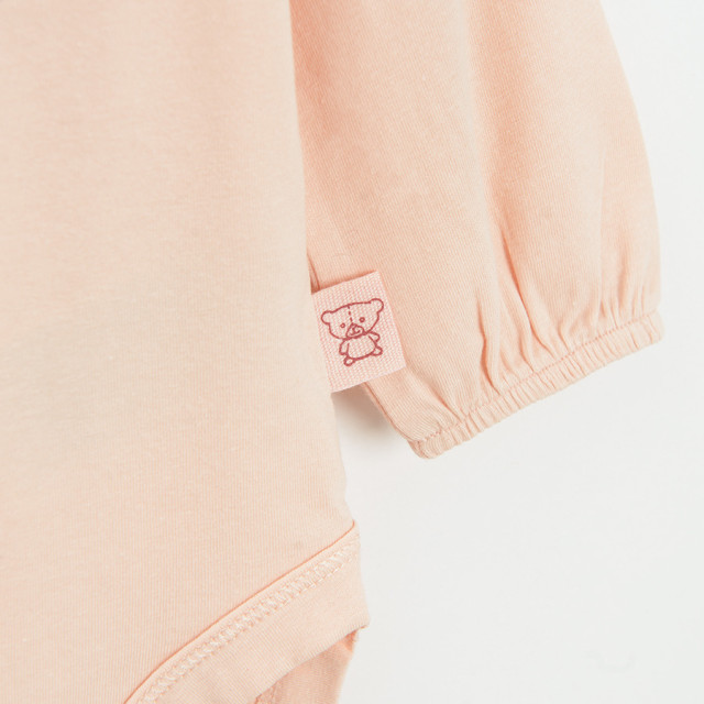 Боди с дълъг ръкав, цвят: Светло розов