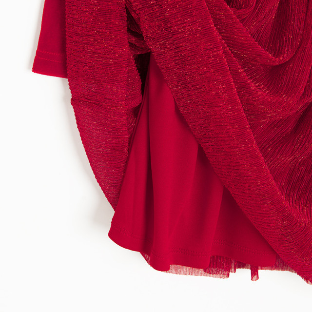 Рокля с дълъг ръкав, цвят: Червен