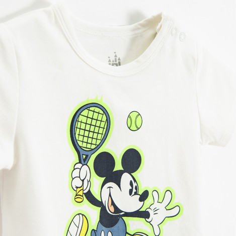 Боди с къс ръкав MICKEY MOUSE, цвят: Кремав