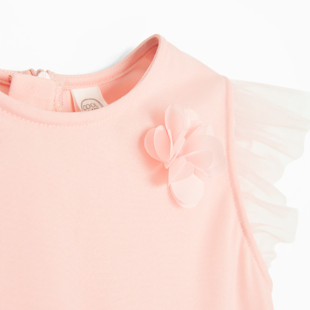 Рокля с къс ръкав, цвят: Розов