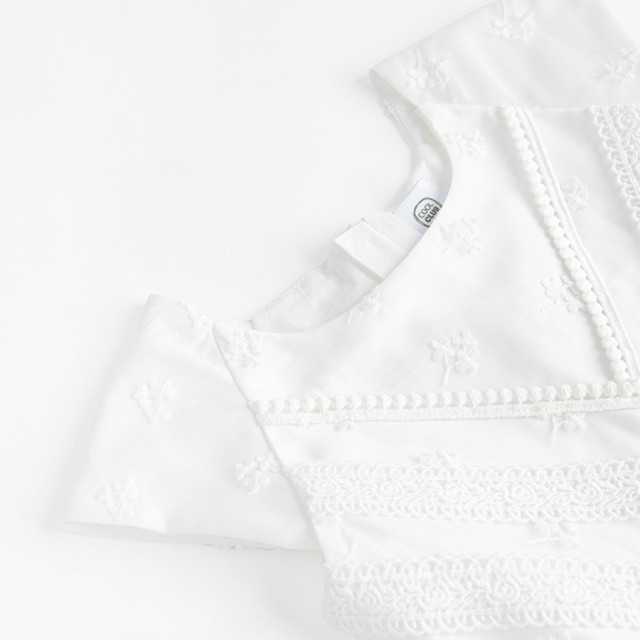 Рокля с къс ръкав, цвят: Бял