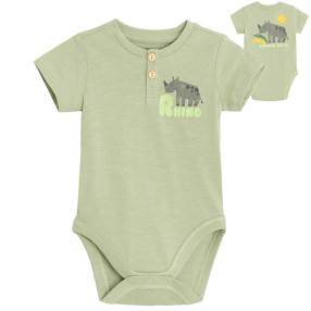 Боди с къс ръкав, цвят: Зелен