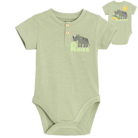 Боди с къс ръкав, цвят: Зелен