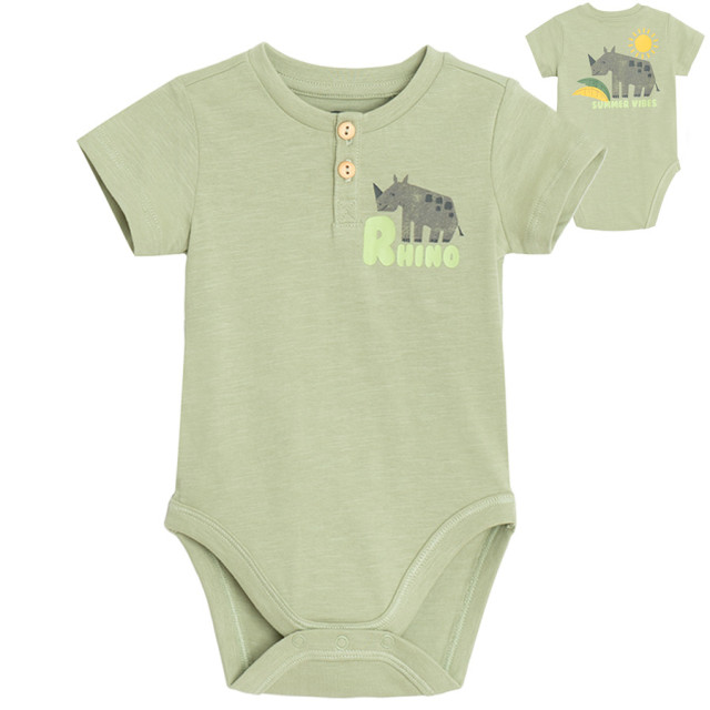 Боди с къс ръкав, цвят: Зелен