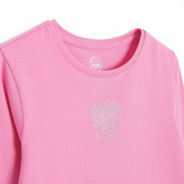 Тениска с дълъг ръкав, цвят: Розов