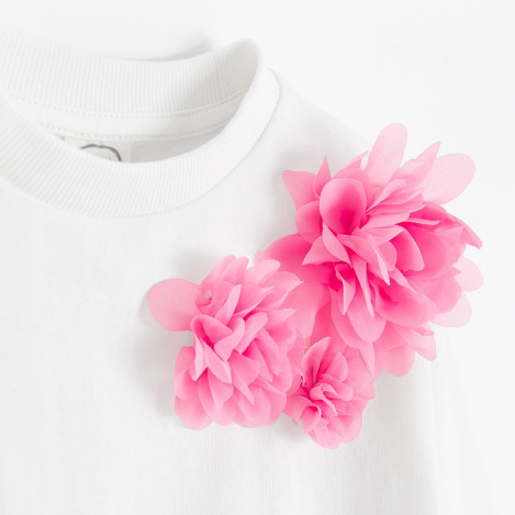 Блуза с дълъг ръкав, цвят: Бял