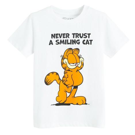 Тениска с къс ръкав GARFIELD, цвят: Бял