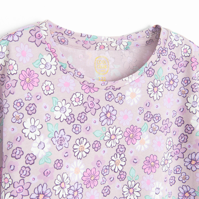 Рокля с дълъг ръкав, цвят: Виолетов