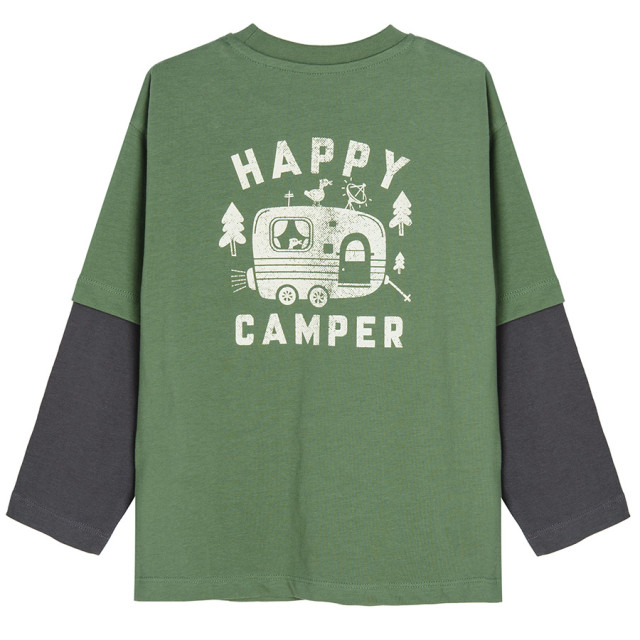 Тениска с дълъг ръкав, цвят: Зелен