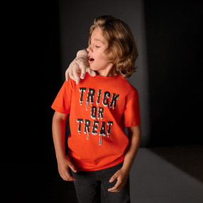 Тениска с къс ръкав, цвят: Оранжев