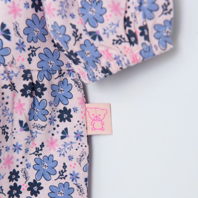 Рокля с дълъг ръкав, цвят: Светло розов