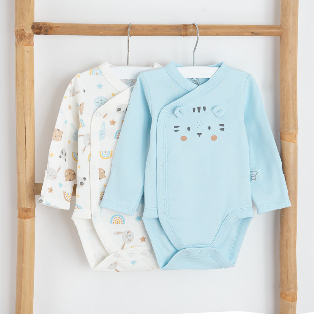 Боди с дълъг ръкав 2бр., цвят: Микс