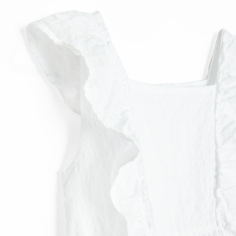 Рокля с къс ръкав, цвят: Бял