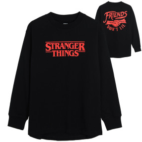 Блуза с дълъг ръкав STRANGER THINGS, цвят: Черен