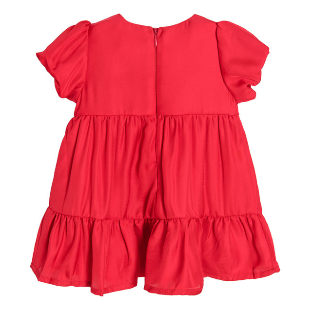 Рокля с къс ръкав, цвят: Червен