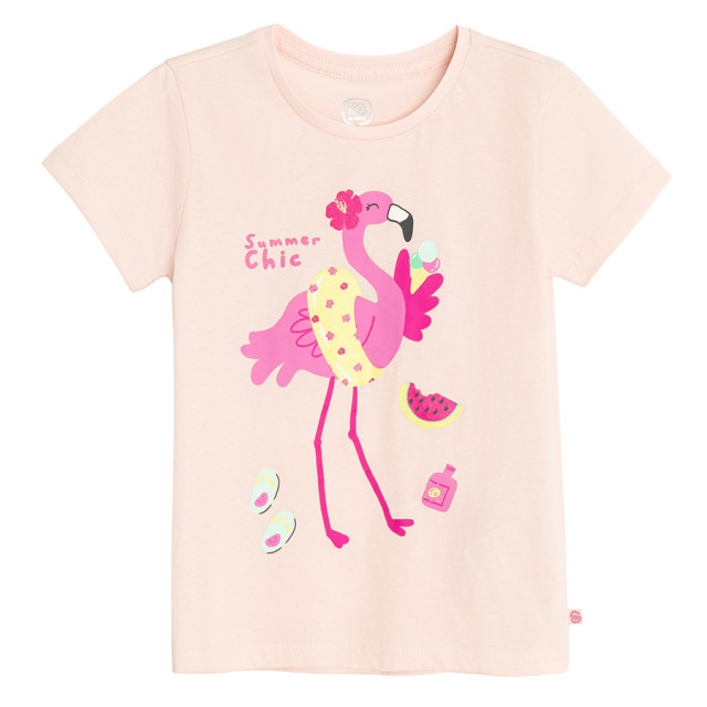 Тениска с къс ръкав, цвят: Розов