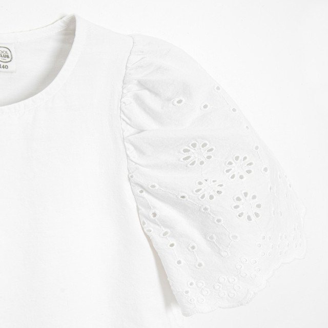 Рокля с къс ръкав, цвят: Бял