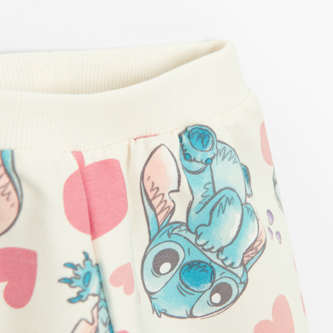 Спортен панталон LILO & STITCH, цвят: Бял