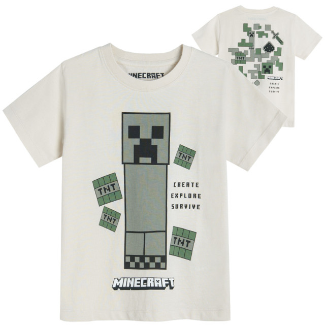 Тениска с къс ръкав MINECRAFT, цвят: Бежов