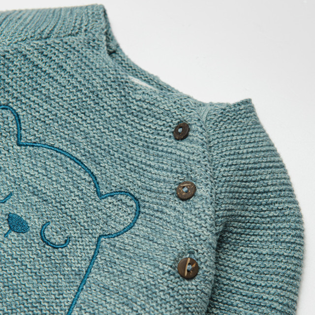 Пуловер, цвят: Син меланж