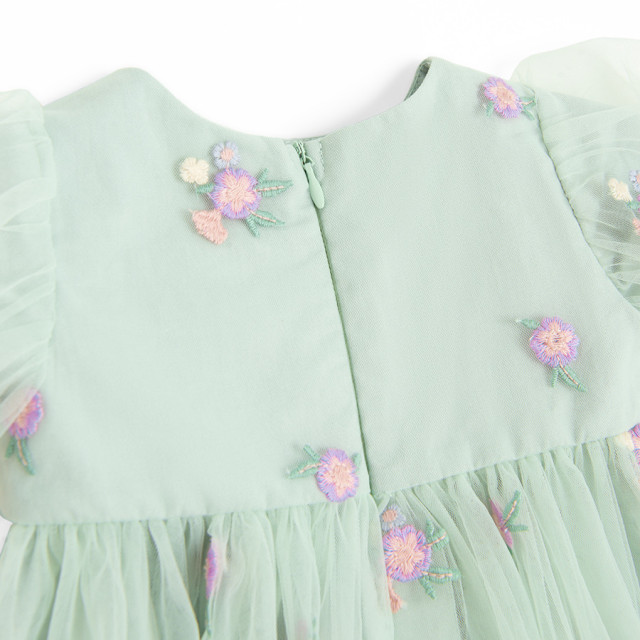 Рокля с къс ръкав, цвят: Зелен