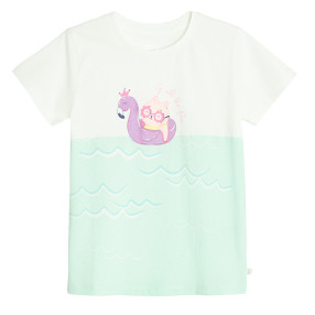 Тениска с къс ръкав, цвят: Бял