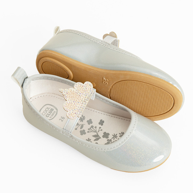 Балеринки, цвят: Сребрист