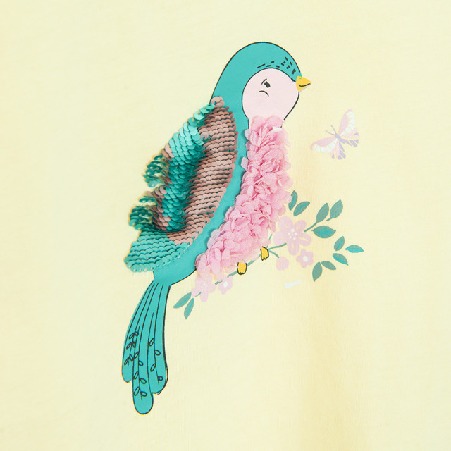 Блуза с къс ръкав, цвят: Жълт