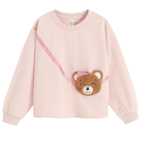 Блуза с дълъг ръкав, цвят: Светло розов