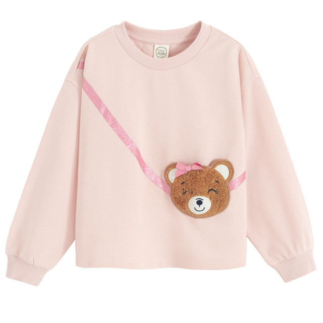 Блуза с дълъг ръкав, цвят: Светло розов