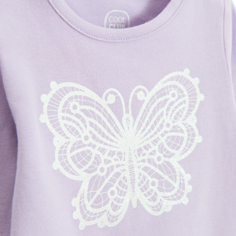 Боди с дълъг ръкав, цвят: Виолетов