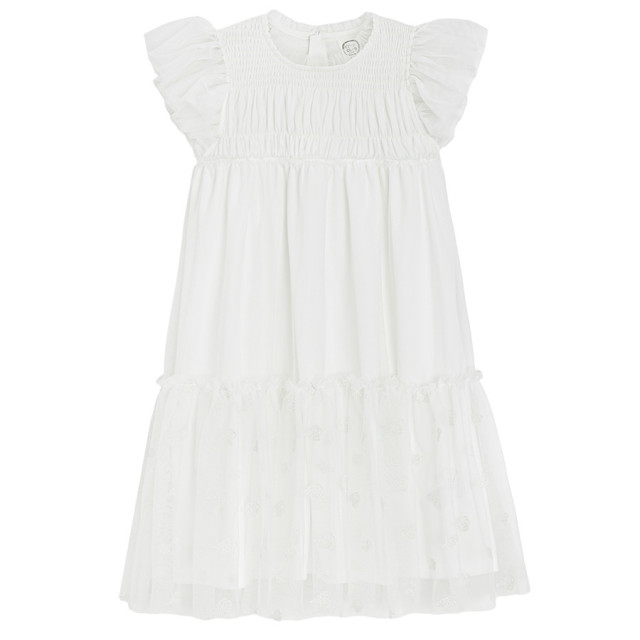 Рокля с къс ръкав, цвят: Бял