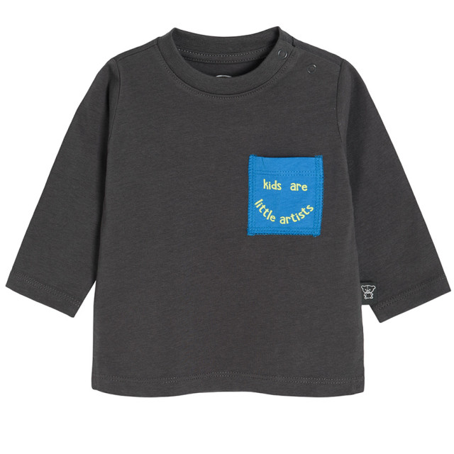 Тениска с дълъг ръкав, цвят: Графит