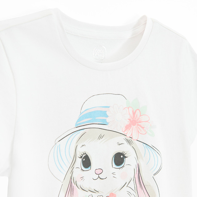 Тениска с къс ръкав, цвят: Бял