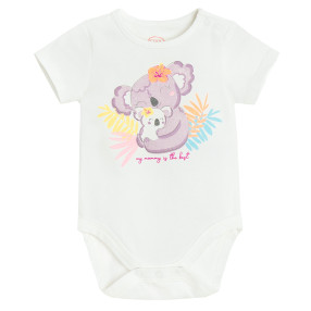 Боди с къс ръкав, цвят: Бял