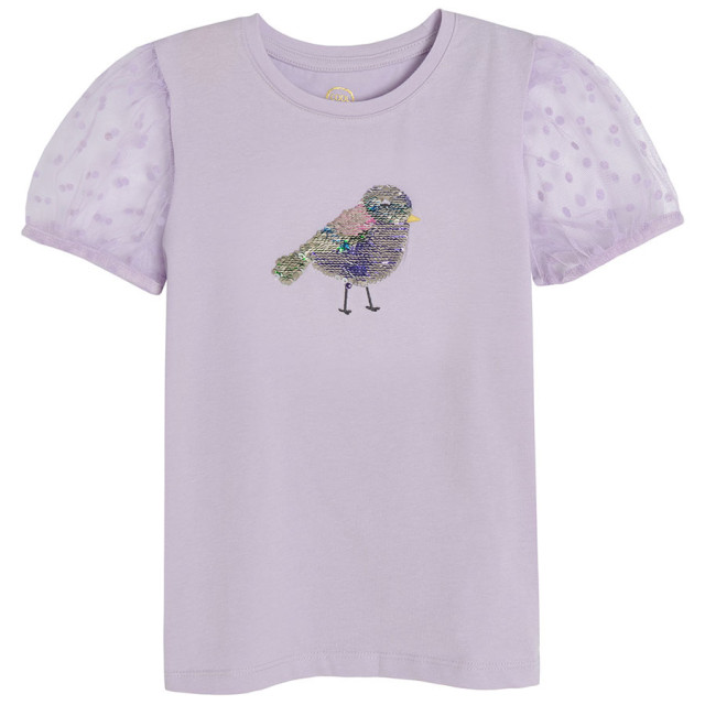 Блуза с къс ръкав, цвят: Виолетов