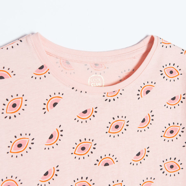 Рокля с къс ръкав, цвят: Розов