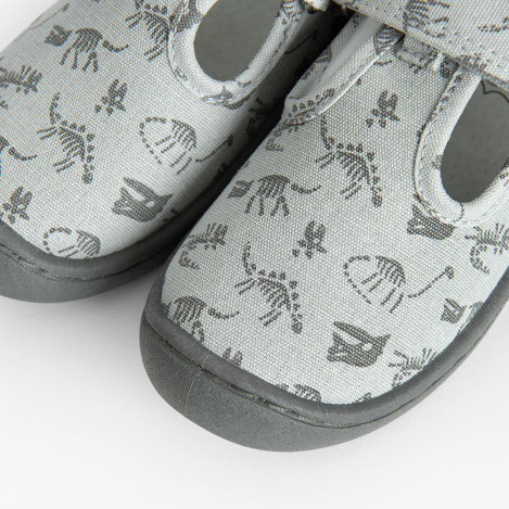 Пантофи, цвят: Сив