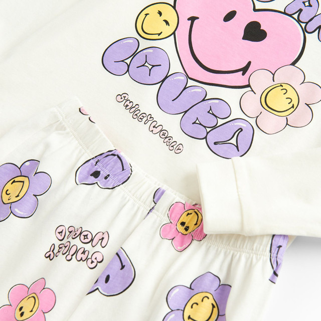 Пижама SMILEY, цвят: Бял