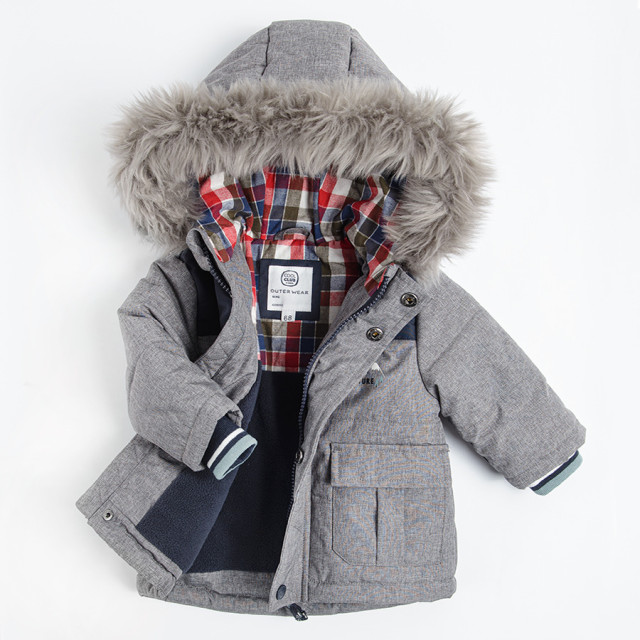 Яке, цвят: Сив меланж