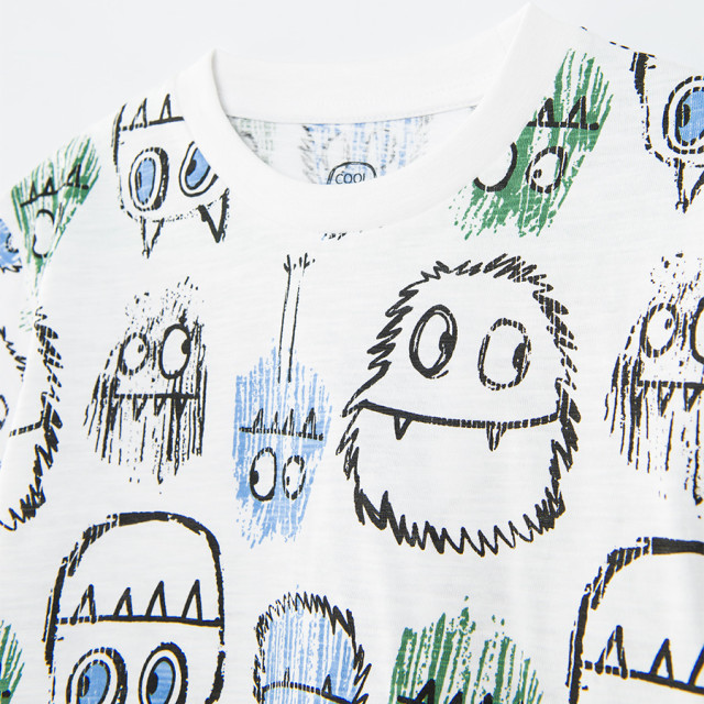 Тениска с къс ръкав, цвят: Бял