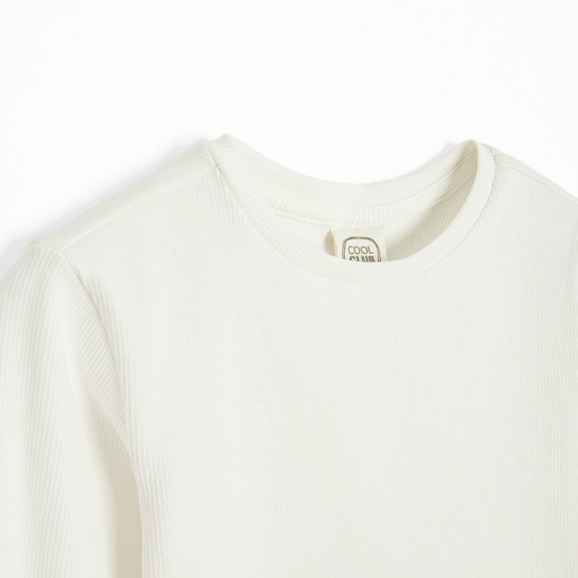 Тениска с дълъг ръкав, цвят: Мръсно бял