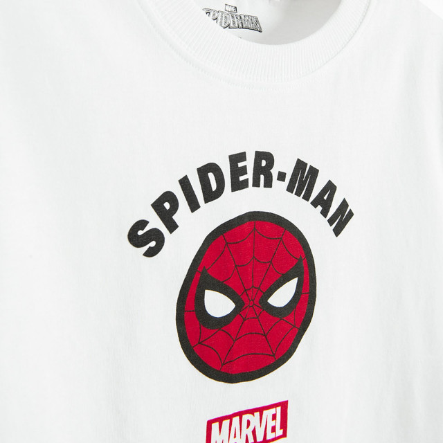 Тениска с къс ръкав SPIDER-MAN, цвят: Бял